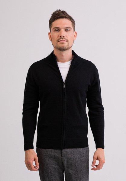 Kaschmir Cardigan Herren Schwarz XL von CASH-MERE.CH