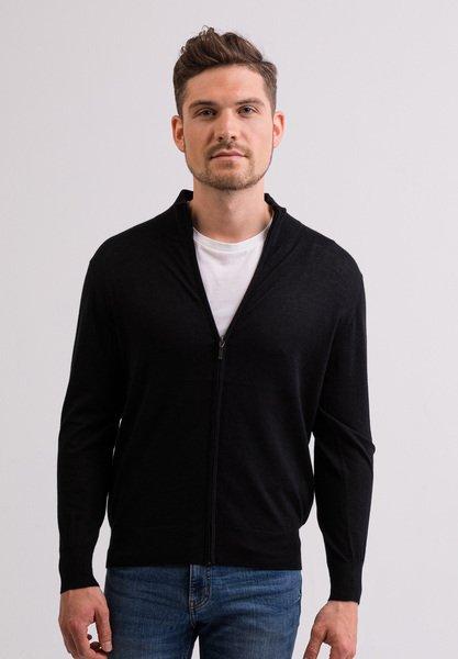 Kaschmir Cardigan Herren Schwarz XL von CASH-MERE.CH