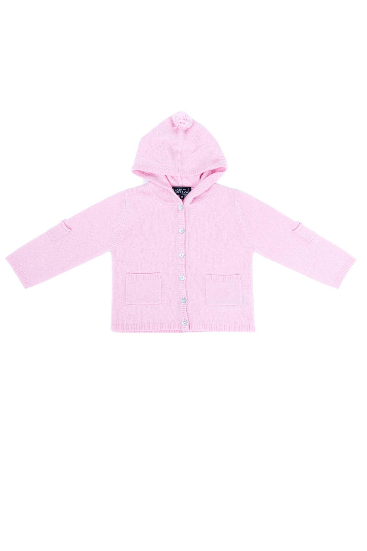 CASH-MERE.CH - Kaschmir Kapuzenpullover Hoodie, 0-6M, Pink von CASH-MERE.CH