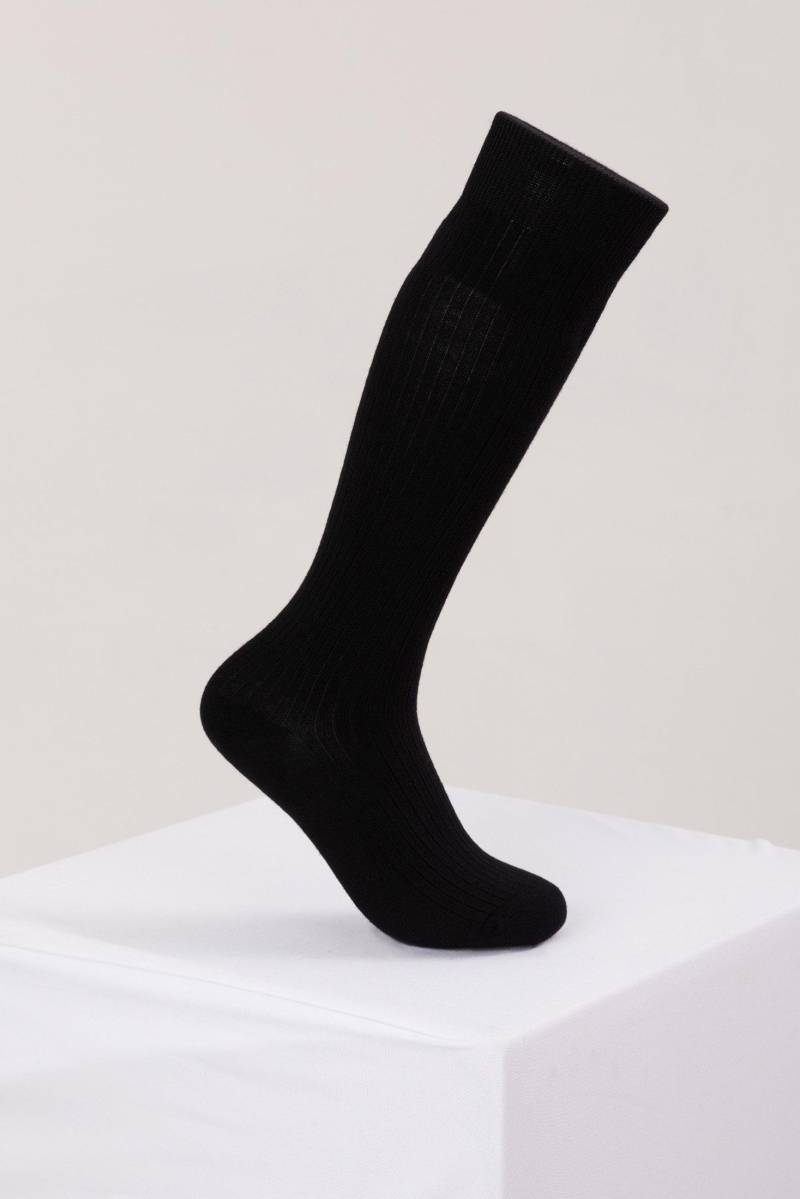 Kaschmir Kniesocken Herren Schwarz 47-49 von CASH-MERE.CH