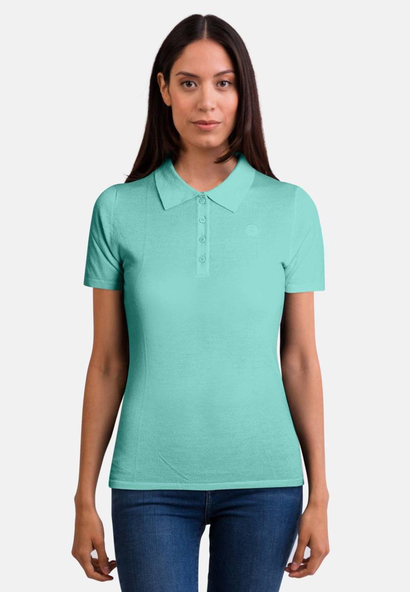 CASH-MERE.CH - Kaschmir Poloshirt Kurzarm, für Damen, Mint, Größe L von CASH-MERE.CH