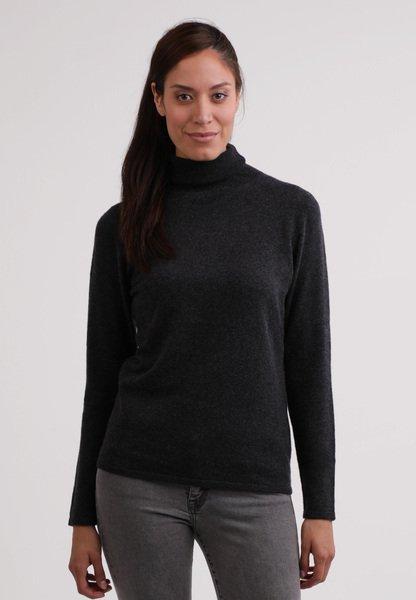 Kaschmir Rollkragen Pullover Damen Schwarz Leicht XS von CASH-MERE.CH