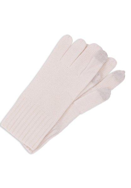 Kaschmir Handschuhe Herren Weiss L/XL von CASH-MERE.CH