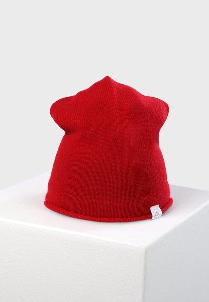 Kaschmir Beanie Damen Rot Bunt ONE SIZE von CASH-MERE.CH