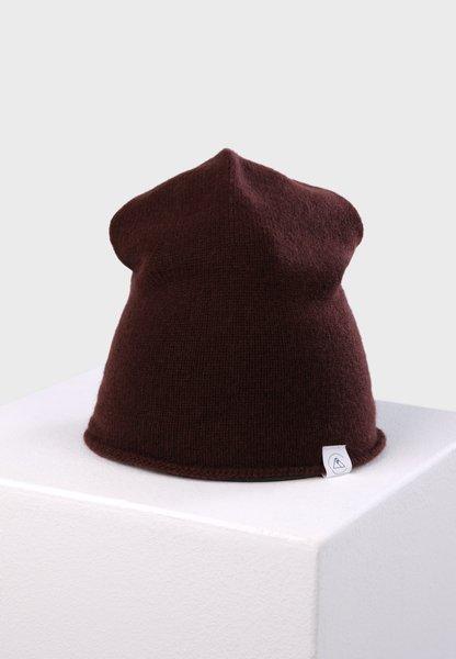 Kaschmir Beanie Damen Bordeaux ONE SIZE von CASH-MERE.CH