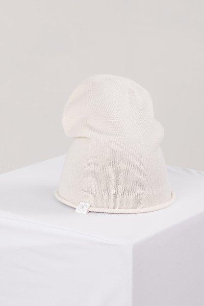 Kaschmir Beanie Damen Weiss ONE SIZE von CASH-MERE.CH