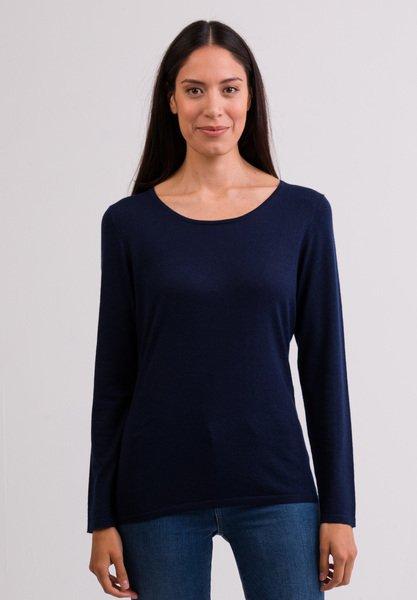 CASH-MERE.CH - Kaschmir Rundhals Pullover, für Damen, Marine, Größe XL von CASH-MERE.CH