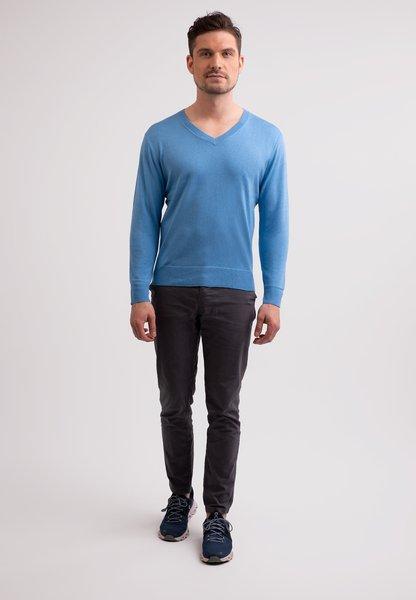 CASH-MERE.CH - Kaschmir V-Ausschnitt Pullover, für Herren, Blau, Größe XL von CASH-MERE.CH