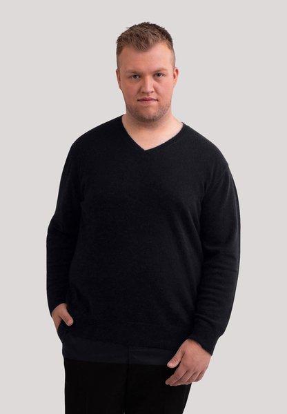 CASH-MERE.CH - Kaschmir V-Ausschnitt Pullover, für Herren, Charcoal Black, Größe 4XL von CASH-MERE.CH