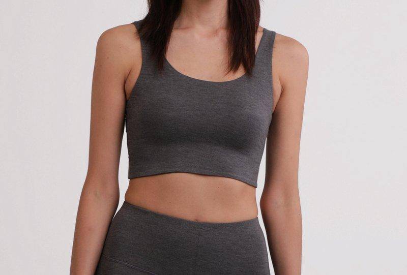 Yoga Aktivity-top Aus Bambus Damen Grau XL von CASH-MERE.CH