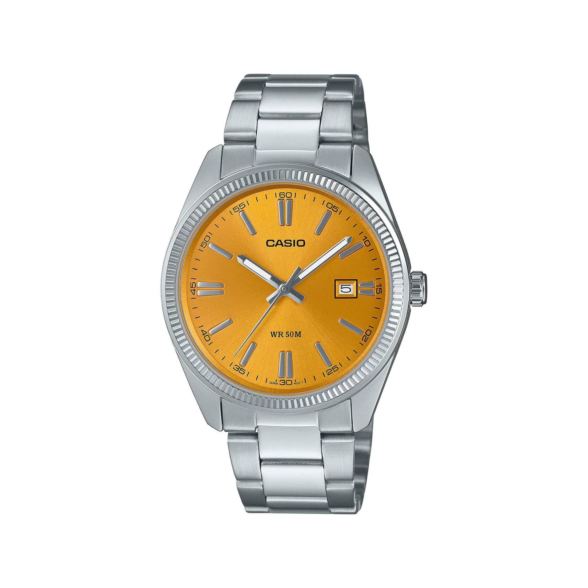 Analoguhr Herren Silber 38mm von CASIO