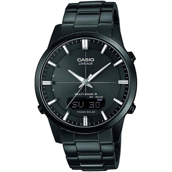 CASIO Digi-Analog, Lineage Tag Datum, Solar Funkuhr, Edelstahl schwarz CASIO Digi-Analog, Lineage Tag Datum, Solar Funkuhr, Edelstahl schwarz von CASIO