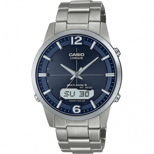 CASIO Digi-Analog, Lineage Tag Datum, Solar Funkuhr, Titan blau CASIO Digi-Analog, Lineage Tag Datum, Solar Funkuhr, Titan blau von CASIO