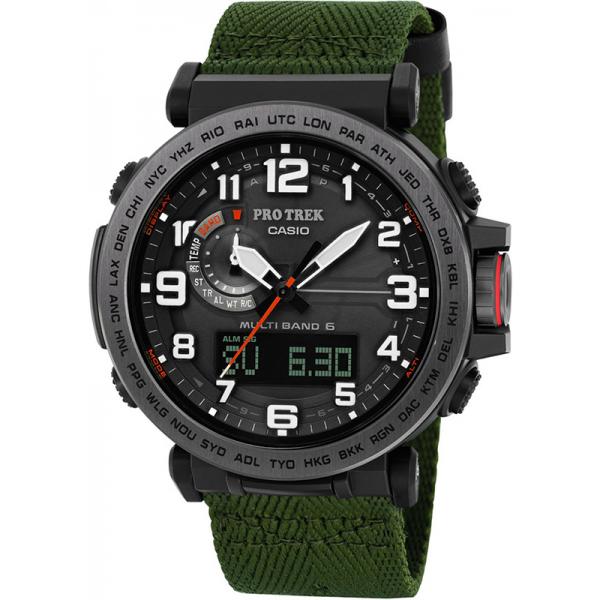 CASIO Pro Trek Funk-Solar, Alti-Baro-Thermo-Kompass oliv von CASIO