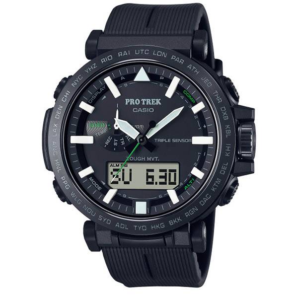 CASIO Pro Trek Funk-Solar, Alti-Baro-Thermo-Kompass schwarz von CASIO