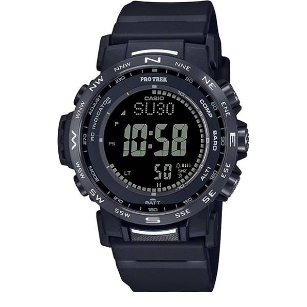 CASIO Pro Trek Funk-Solaruhr, Alti-Baro-Thermo-Kompass schwarz von CASIO