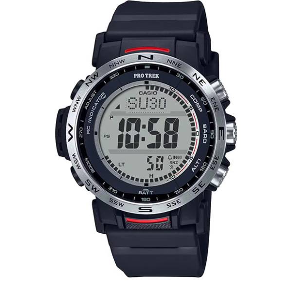 CASIO Pro Trek Funk-Solaruhr, Alti-Baro-Thermo-Kompass silber CASIO Pro Trek Funk-Solaruhr, Alti-Baro-Thermo-Kompass silber von CASIO