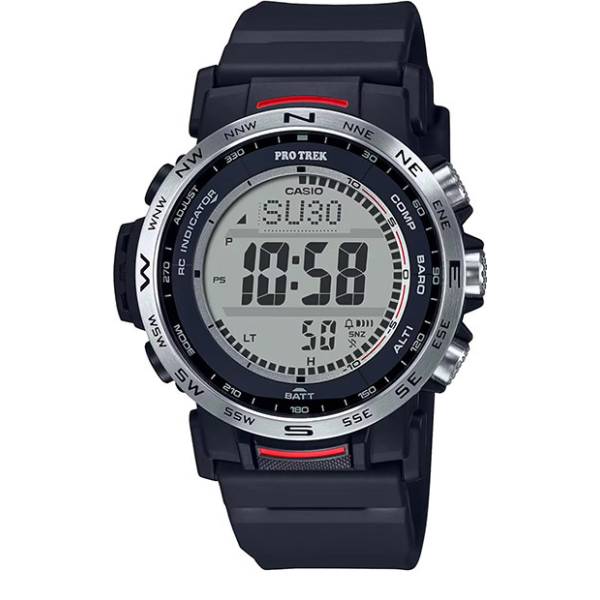 CASIO Pro Trek Funk-Solaruhr, Alti-Baro-Thermo-Kompass silber von CASIO