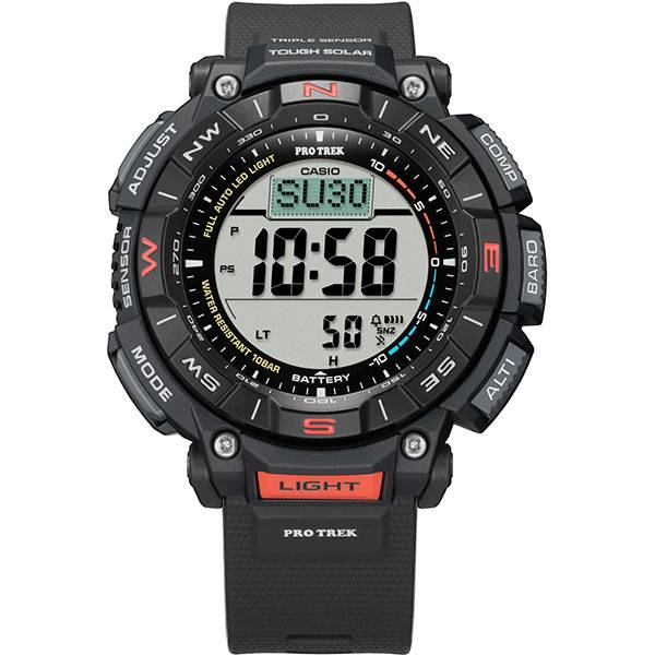 CASIO Pro Trek Solaruhr, Alti-Baro-Thermo-Kompass schwarz von CASIO