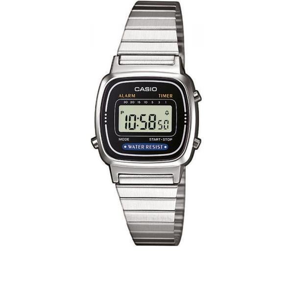 CASIO Vintage LCD, Digitaluhr Wega Lady, silber schwarz von CASIO