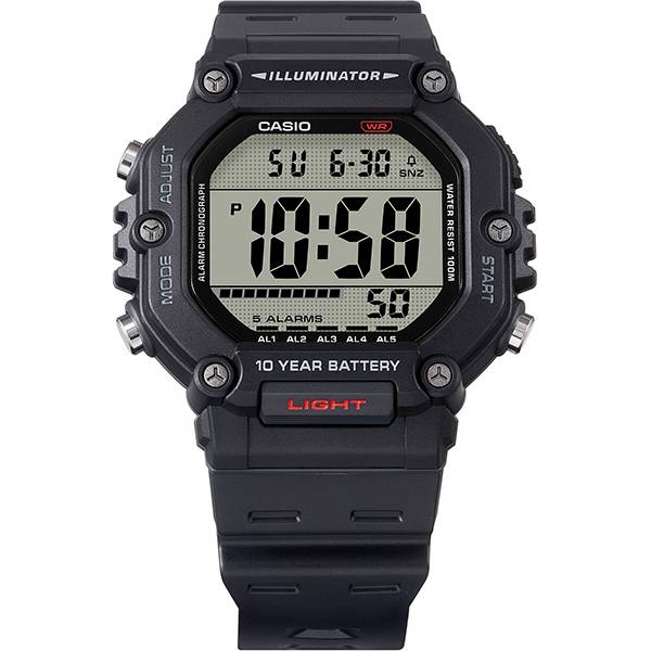 CASIO Sport-Digitaluhr Worldtimer mit 5 Alarmen schwarz von CASIO