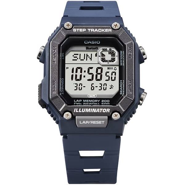 Casio Bluetooth Stepptracker Digitaluhr, blau von CASIO