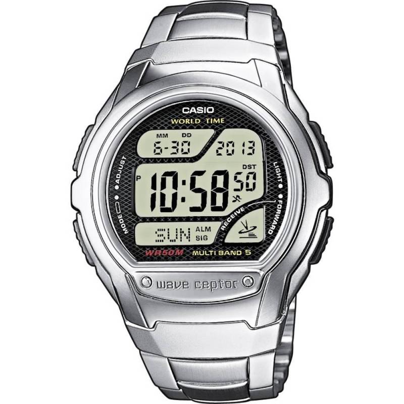 Funkarmbanduhr Mit Digitalanzeige Herren Silber ONE SIZE von CASIO