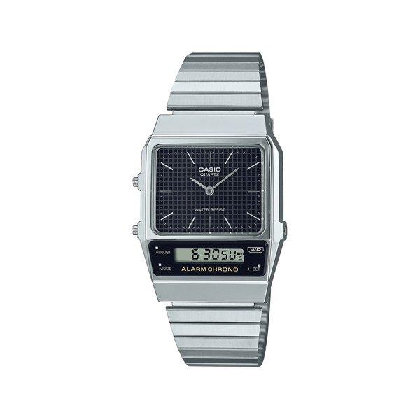 Vintage Edgy Herren Silber 40mm von CASIO