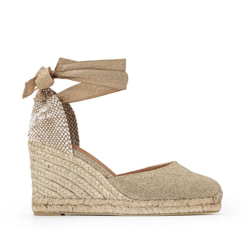 Keil-Espadrilles Carina, Leinen mit Glanzeffekt von CASTANER