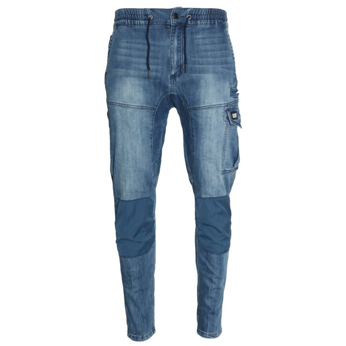 CAT Arbeitshose Dynamic, blue denim, W32/L30 von Caterpillar