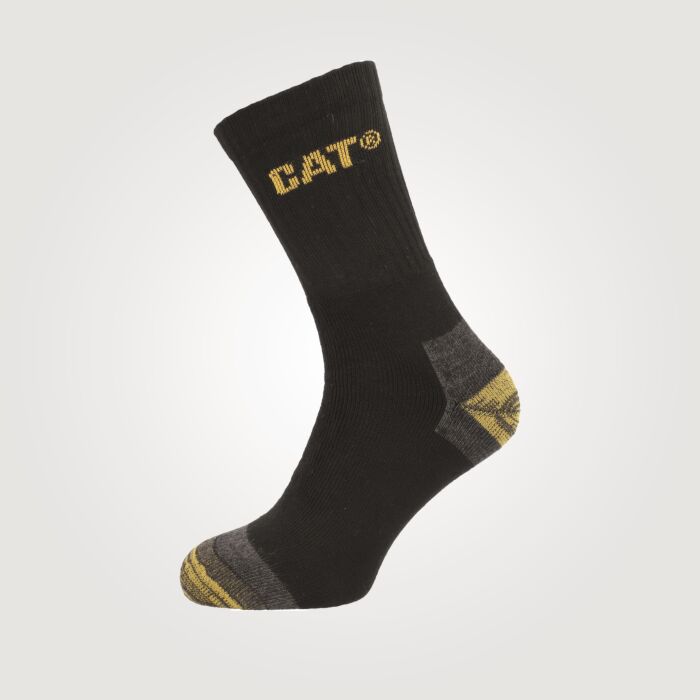 CAT Premium Workersocken 3er Pack, schwarz, 39-42 von Caterpillar