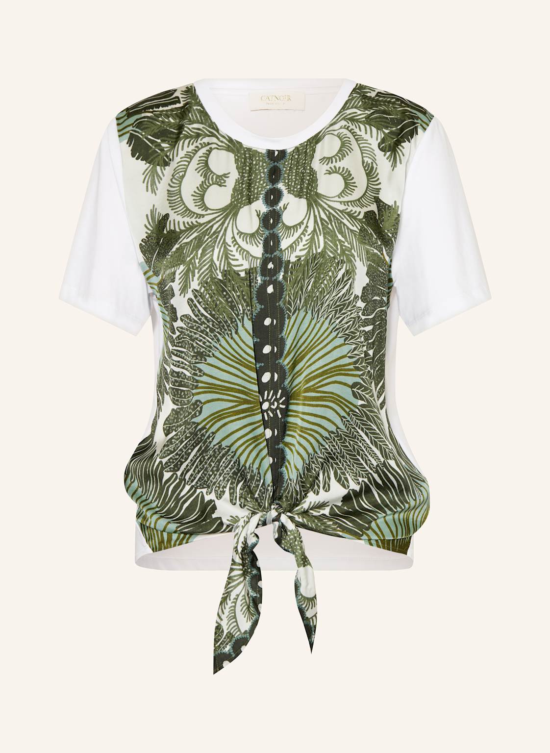 Catnoir Blusenshirt Im Materialmix gruen Catnoir Blusenshirt Im Materialmix gruen von CATNOIR