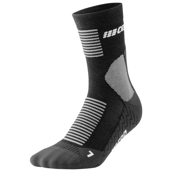 CEP - Cold Weather Compression Socks Mid Cut V2 - Kompressionssocken Gr III schwarz/grau von CEP