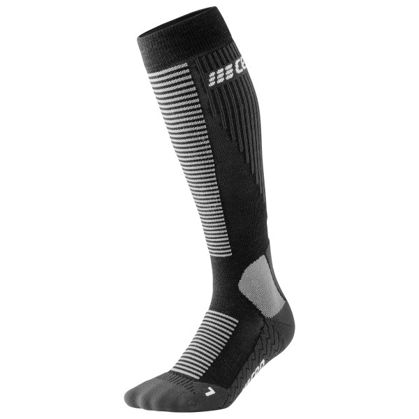 CEP - Cold Weather Compression Socks Tall V2 - Kompressionssocken Gr III schwarz/grau von CEP