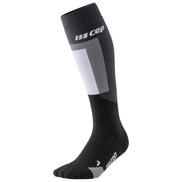 CEP - Thermo Compression Socks Skiing Tall V3 - Skisocken Gr III;IV;V grau;schwarz/grau von CEP