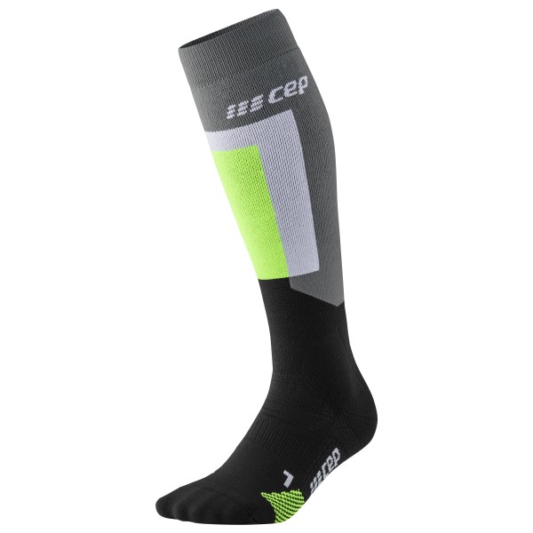 CEP - Thermo Compression Socks Skiing Tall V3 - Skisocken Gr III grau von CEP