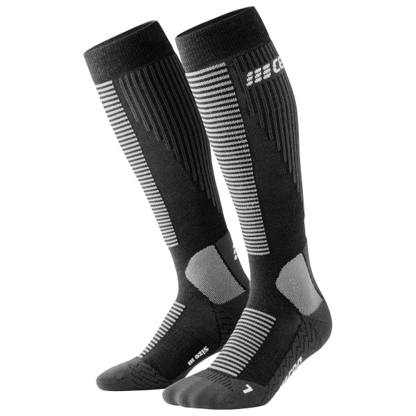 CEP - Touring Compression Socks Skiing Tall V2 - Skisocken Gr III schwarz/grau von CEP