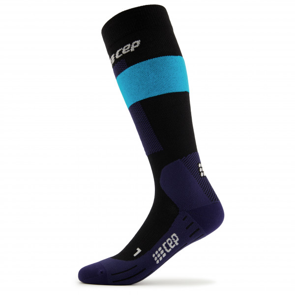 CEP - Women's Merino Skiing Socks Tall - Skisocken Gr II blau/schwarz von CEP