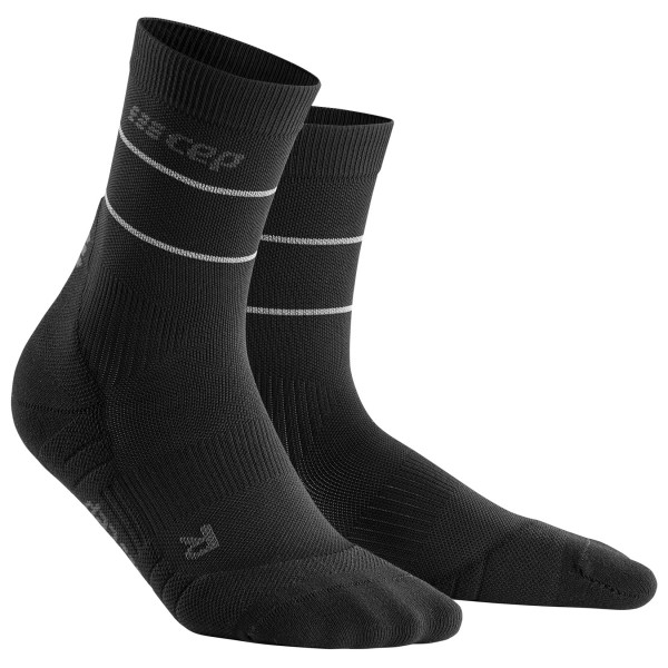 CEP - Women's Reflective Mid Cut Socks - Laufsocken Gr II schwarz von CEP