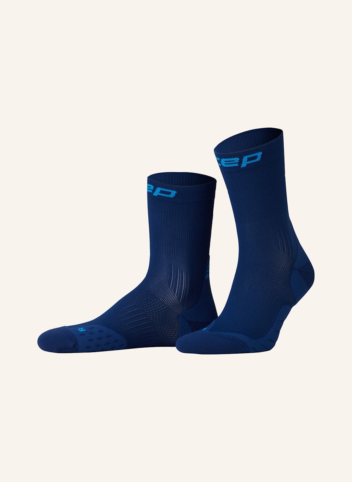 Cep Laufsocken Core Run Compression Socks Mid Cut blau von CEP