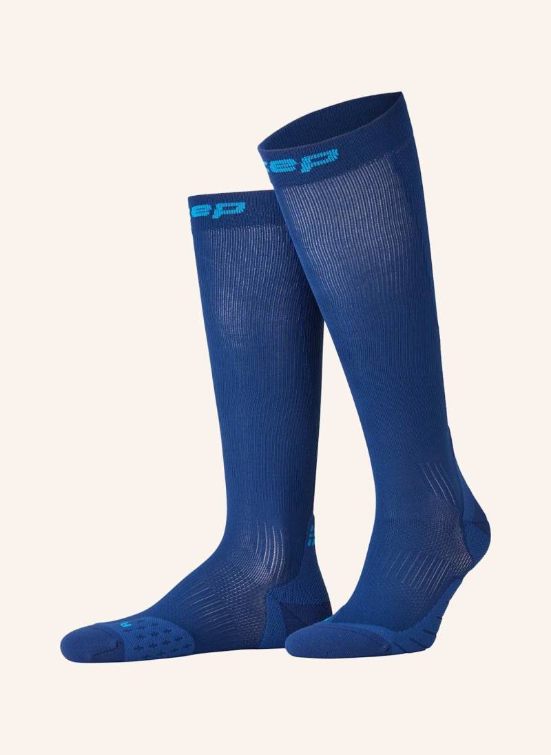 Cep Laufsocken Core Run Compression Socks Tall blau von CEP