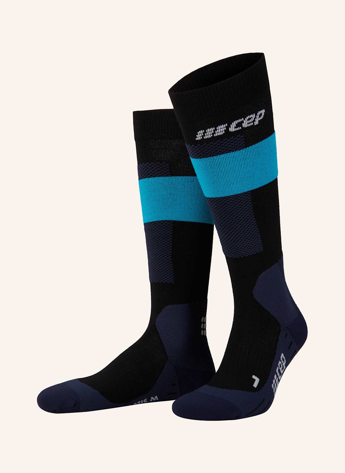 Cep Skisocken Merino Compression Mit Merinowolle blau von CEP