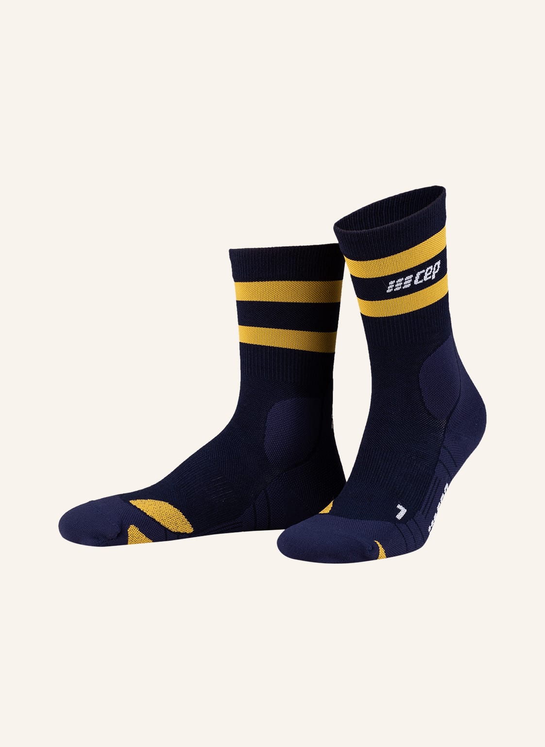 Cep Trekking-Socken Compression Merino Mid Cut gold von CEP