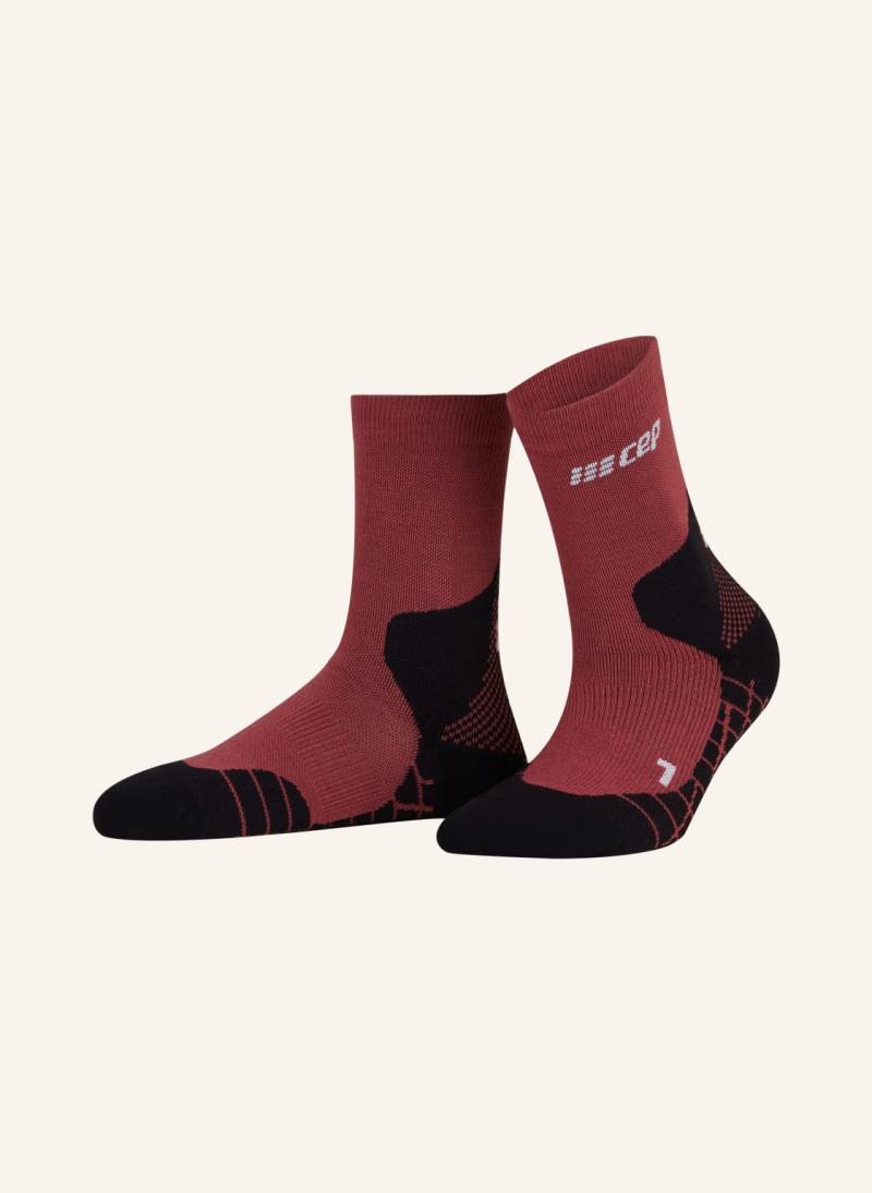 Cep Trekking-Socken Light Merino Compression - Mid Cut rot von CEP