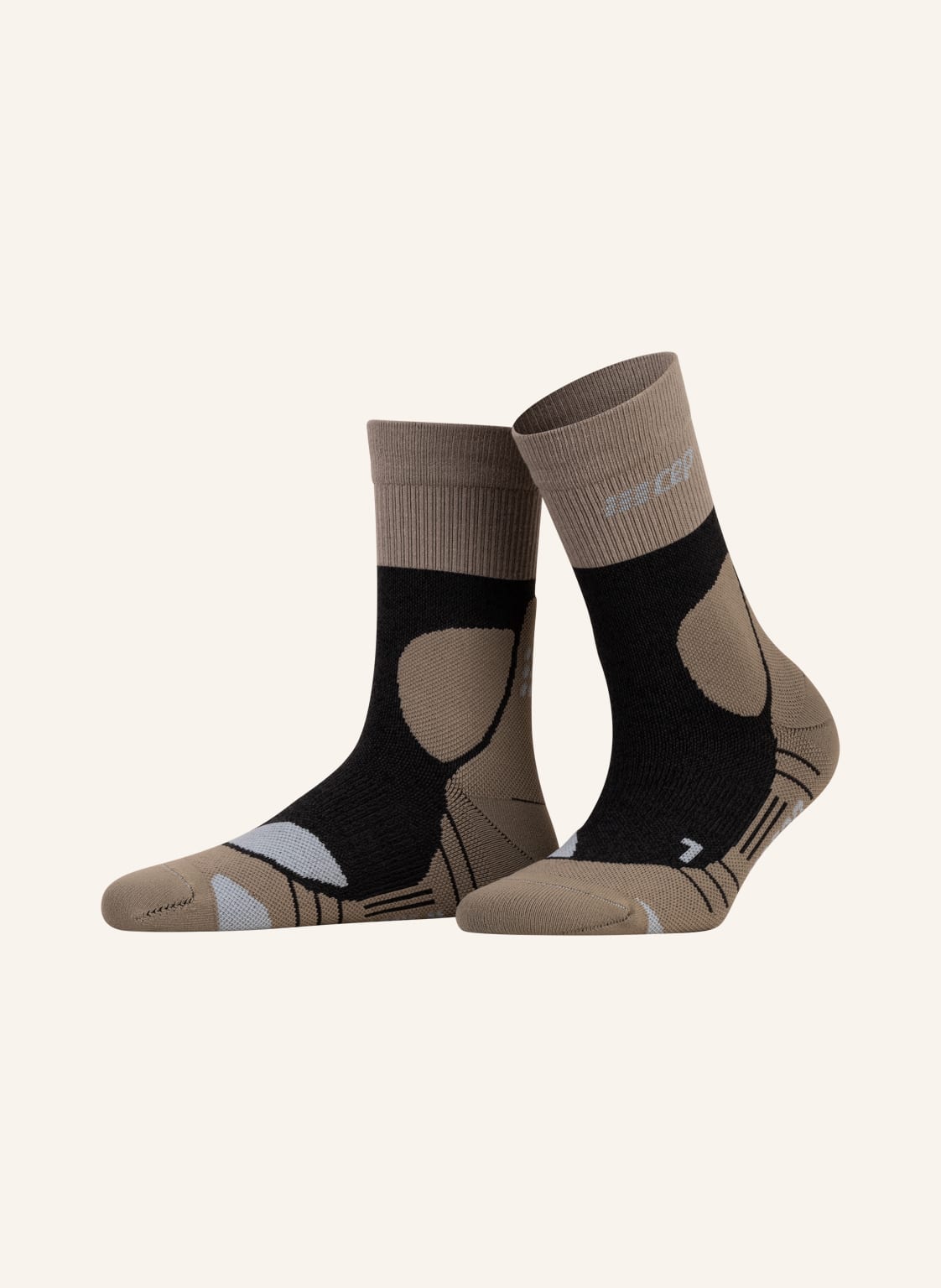 Cep Trekking-Socken Merino Compression - Mid Cut beige von CEP