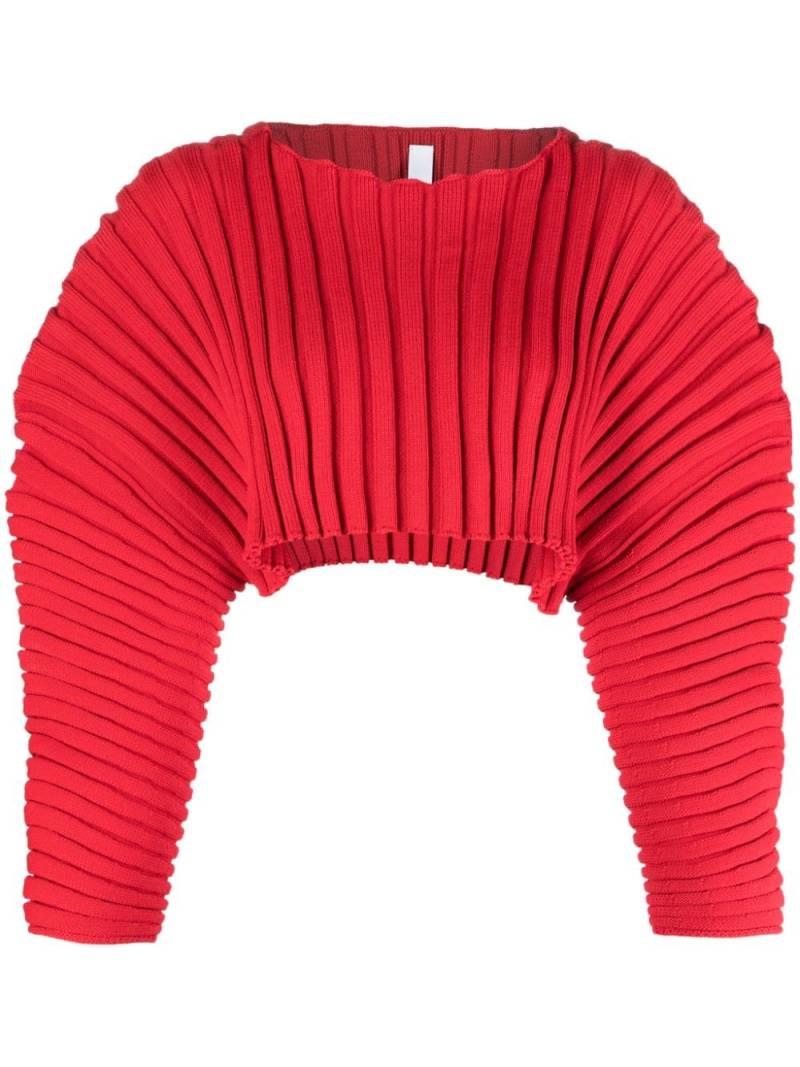 CFCL Colimaçon ribbed cropped jumper - Red von CFCL