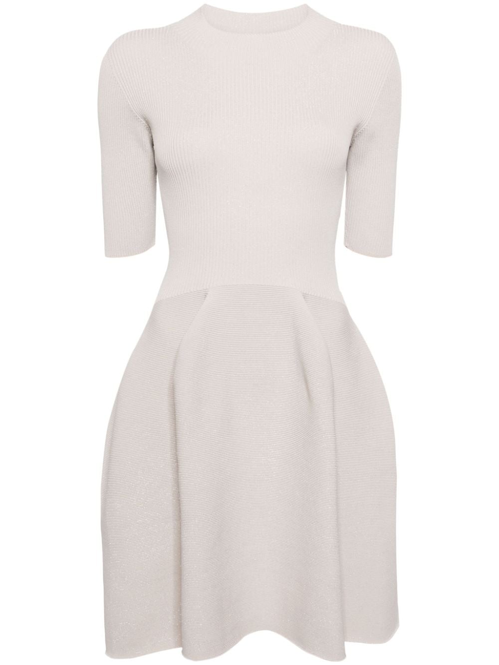 CFCL draped-detail crew-neck dress - Grey von CFCL