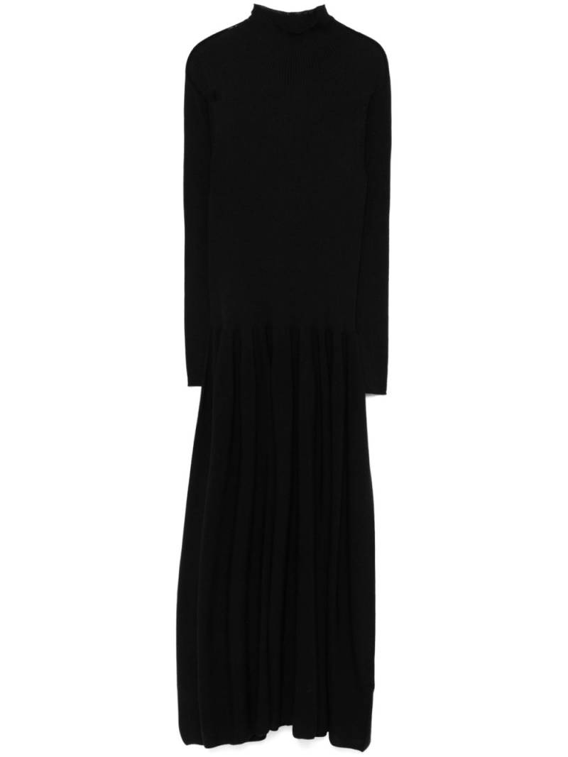 CFCL long-sleeve silk midi dress - Black von CFCL