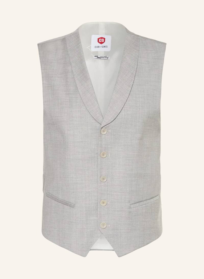 Cg - Club Of Gents Anzugweste Cg Paddy Extra Slim Fit grau von CG - CLUB of GENTS