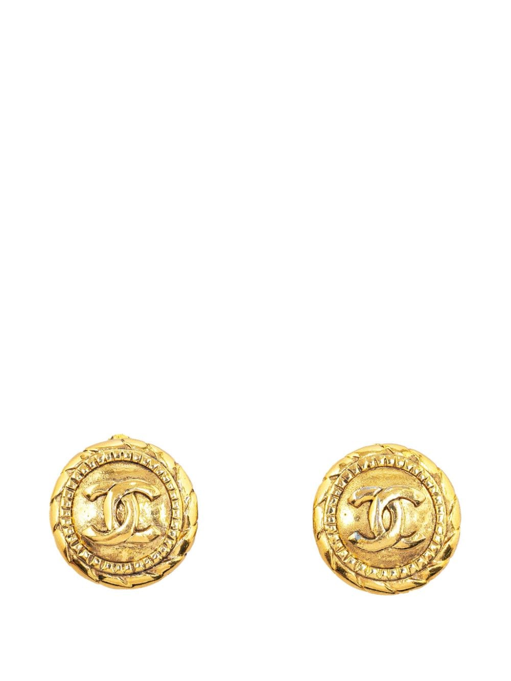 CHANEL Pre-Owned 1970-1980 CC Clip On costume earrings - Gold von CHANEL Pre-Owned